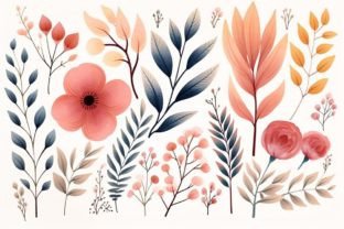 Garden Design Petal Drawings Graphic by Ranya Art Studio · Creative Fabrica
