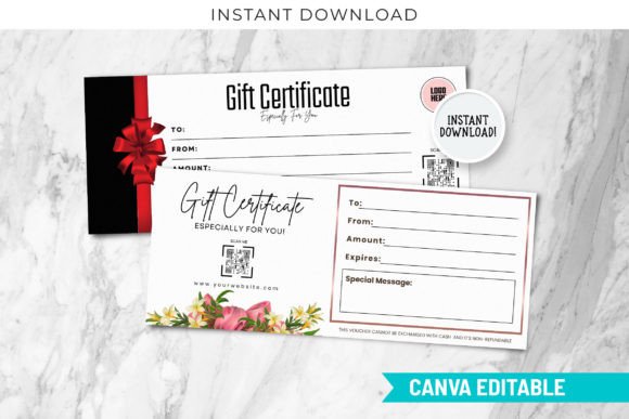 Gift Certificate Canva Voucher Template