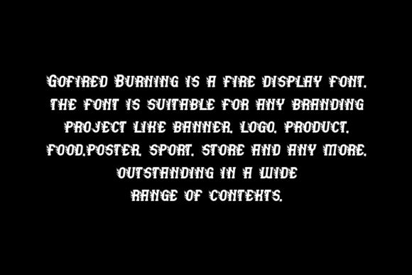 Gofired Burning Font - Preview 5