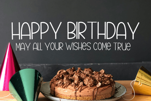 Happy Birthday Font - Preview 1