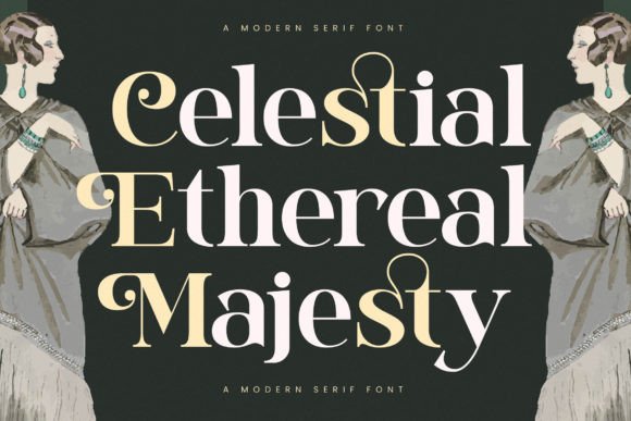 Majesty Goldera Font PNG with transparent background - Preview 3