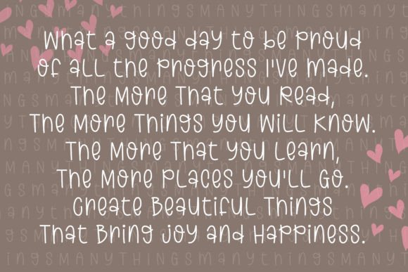 Many Things Font PNG with transparent background - Preview 3
