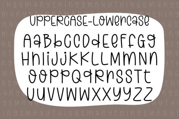 Many Things Font PNG with transparent background - Preview 4