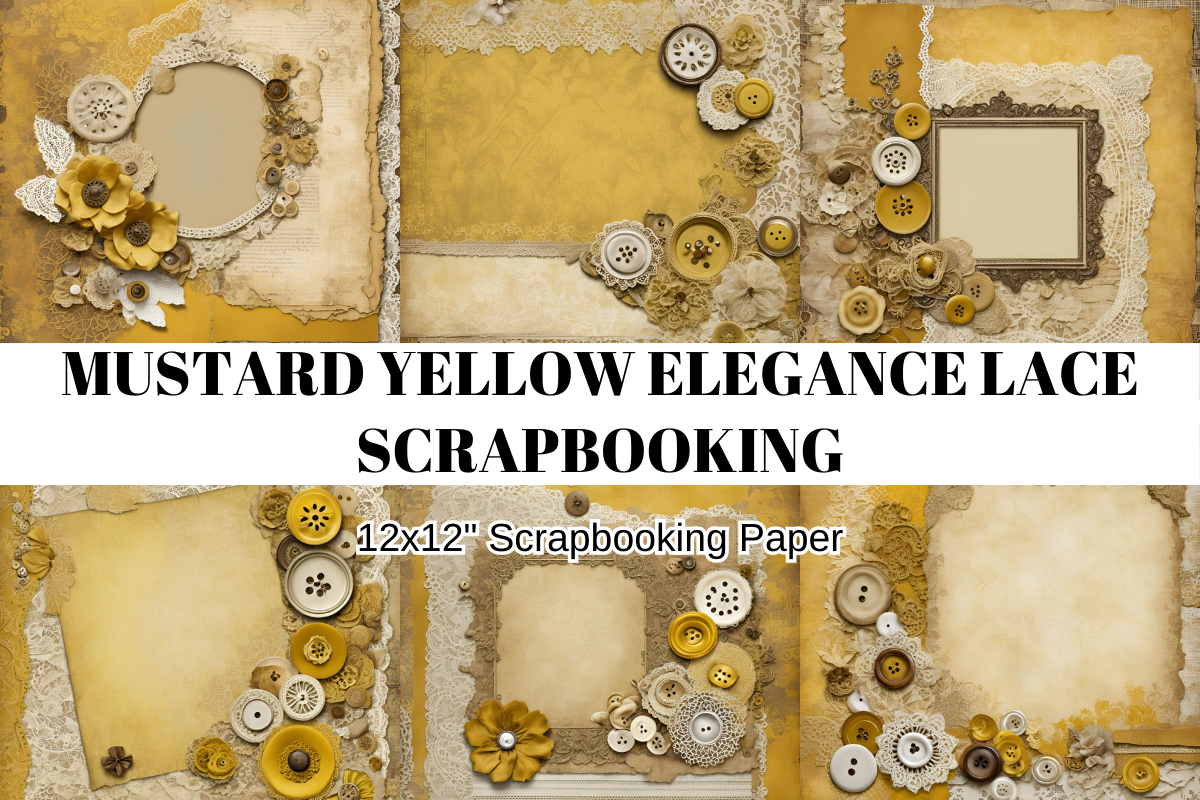 Mustard Yellow Elegance Lace Graphic by Jacky Studio · Creative Fabrica