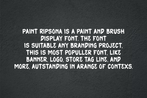 Paint Ripsona Font PNG with transparent background - Preview 1
