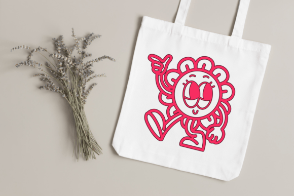 Retro Flower Sunday Font PNG with transparent background - Preview 5