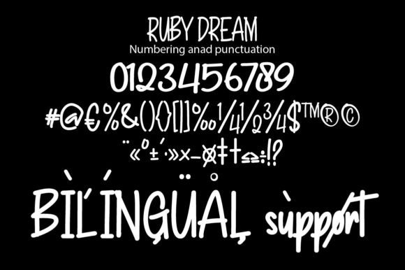 Ruby Dream Font PNG with transparent background - Preview 2