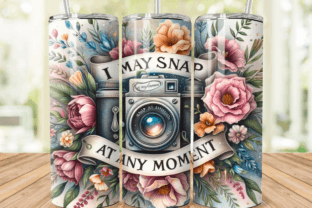 Vintage Camera Floral Tumbler Wrap Graphic by Farook Art · Creative Fabrica
