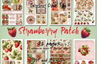 Strawberry Patch Journal Kit Graphic by Carolines Craft Tree · Creative ...