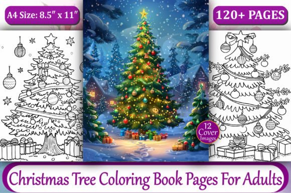 120+ Christmas Tree Coloring Book Pages