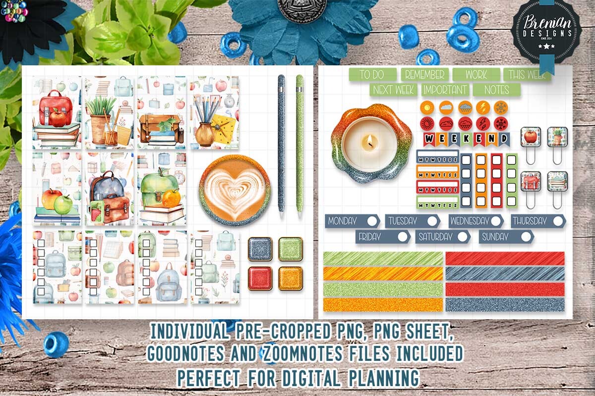 Back to School Digital Stickers Graphic by Bren Wotherspoon · Creative ...