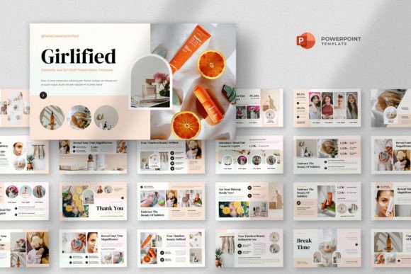 Preview of Beauty Cosmetic Powerpoint Template fashion presentation template