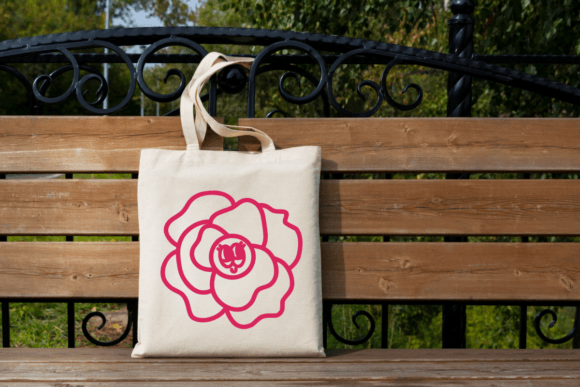 Cute Flower Rose Font PNG with transparent background - Preview 4