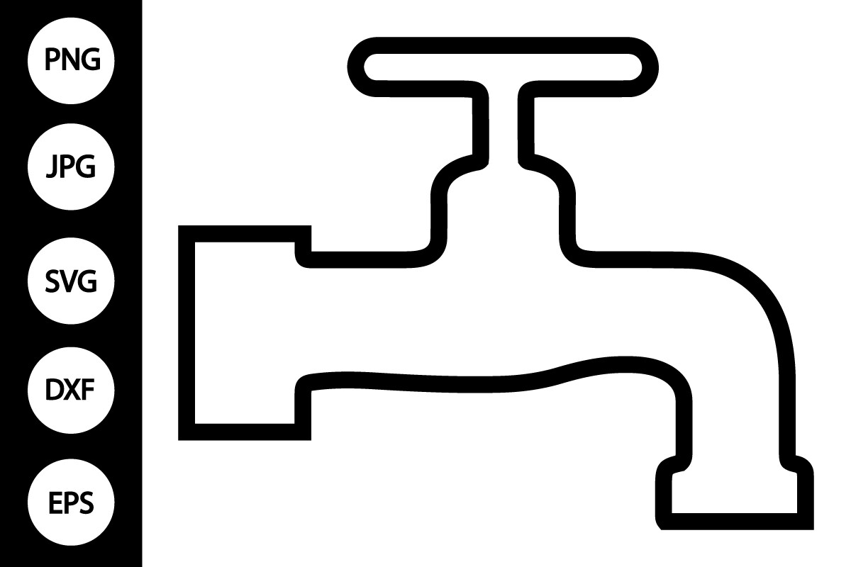 Svg Faucet Pattern Outline Faucet SVG Graphic by MYDIGITALART13 · Creative Fabrica
