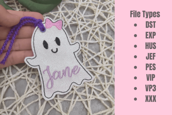 Personalize Halloween ITH Basket Tag