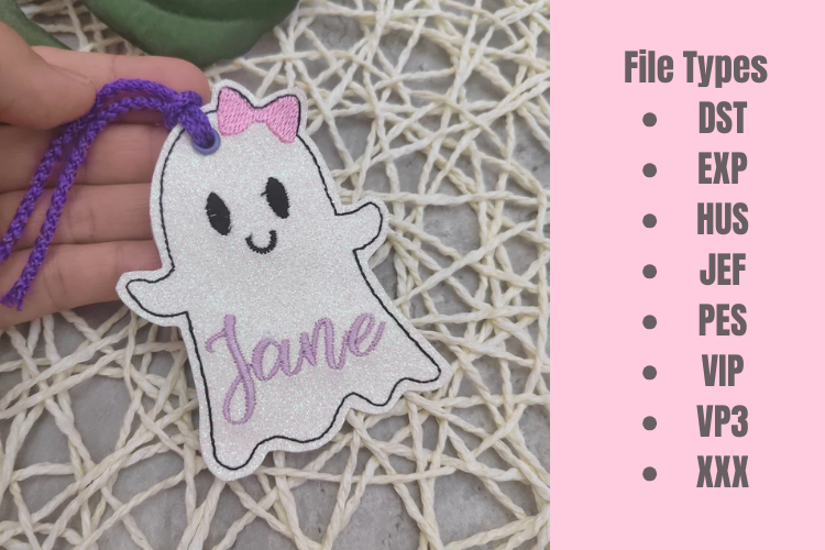 Personalize Halloween ITH Basket Tag