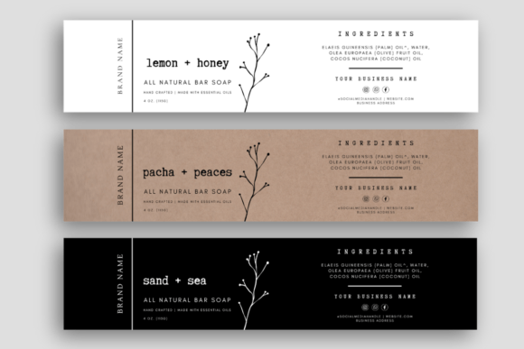 Printable Soap Label Canva Template