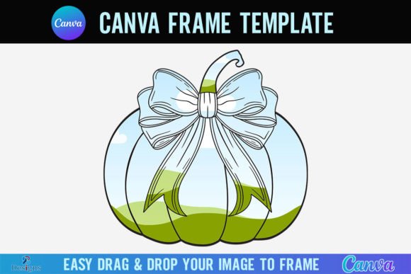 Pumpkin Coquette Bow Canva Frame Fall
