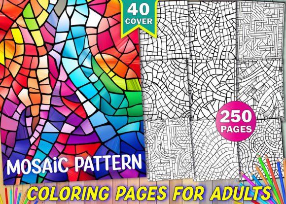 250 Mosaic Pattern Coloring Pages