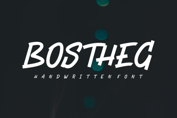 Bostheg Font PNG with transparent background - Preview 2