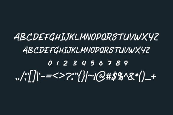 Bostheg Font PNG with transparent background - Preview 3