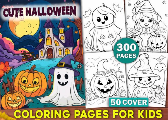 Cute Halloween Coloring Book for Kids