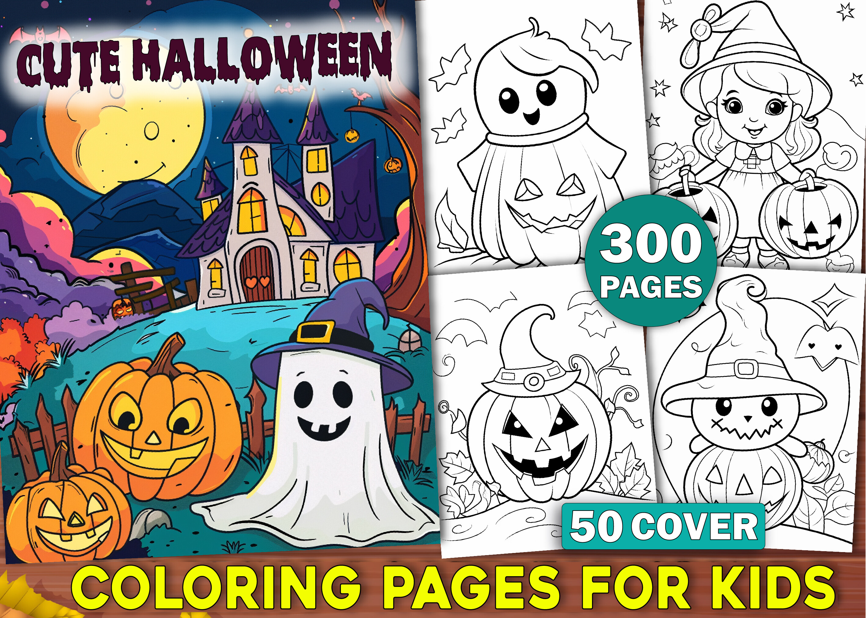 Cute Halloween Coloring Book for Kids