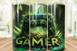Floral Gamer Art Tumbler Wrap Graphic by Farook Art · Creative Fabrica