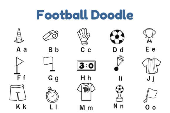Football Doodle Font - Preview 1
