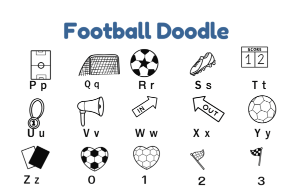 Football Doodle Font - Preview 2