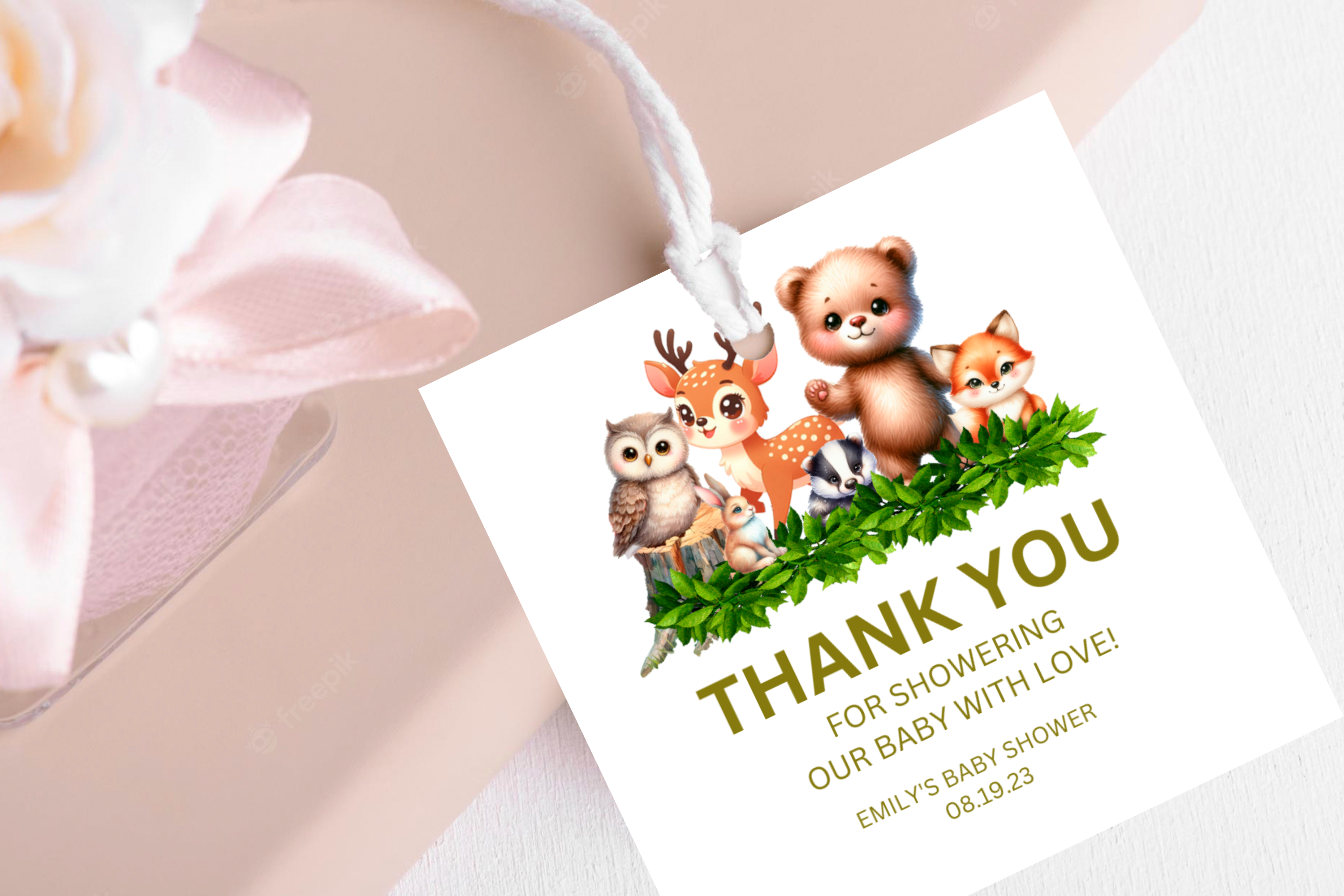 Forest Animals Favor Tags