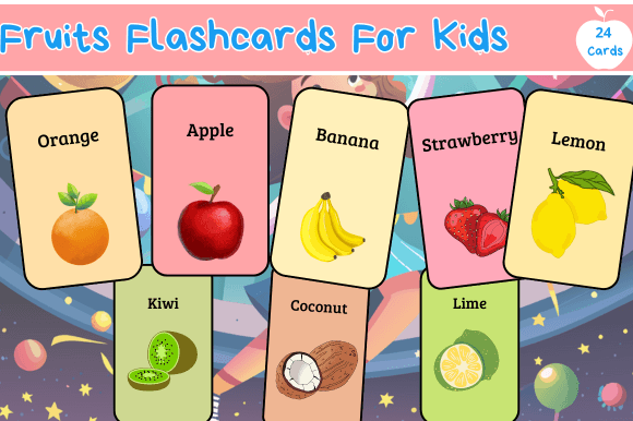 Bright and Fun Fruit Flashcards for Kids