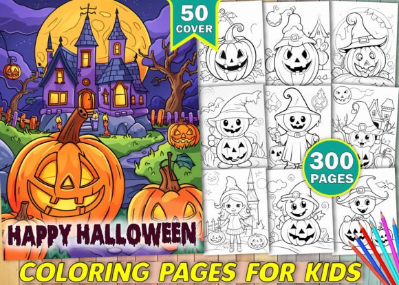 Happy Halloween Coloring Pages for Kids