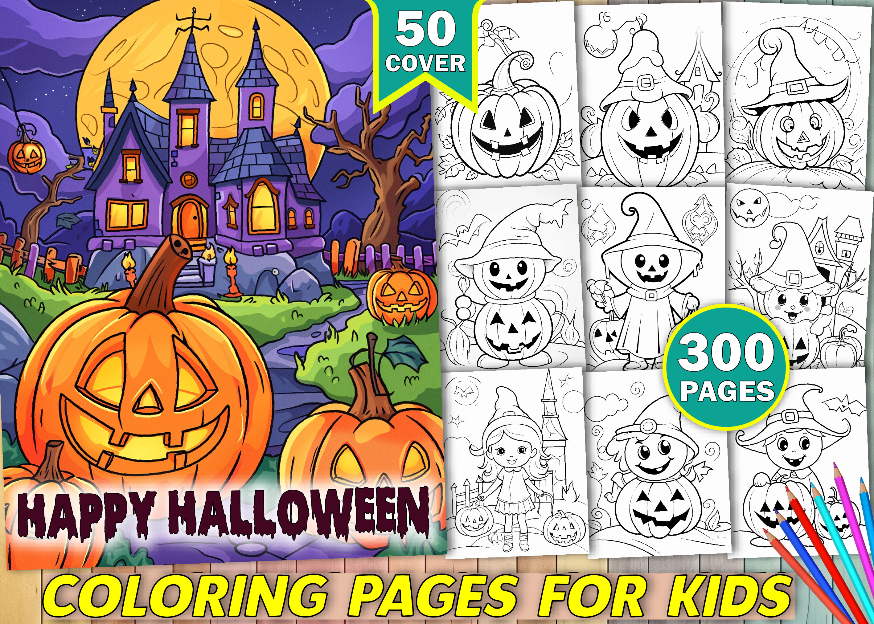 Happy Halloween Coloring Pages for Kids