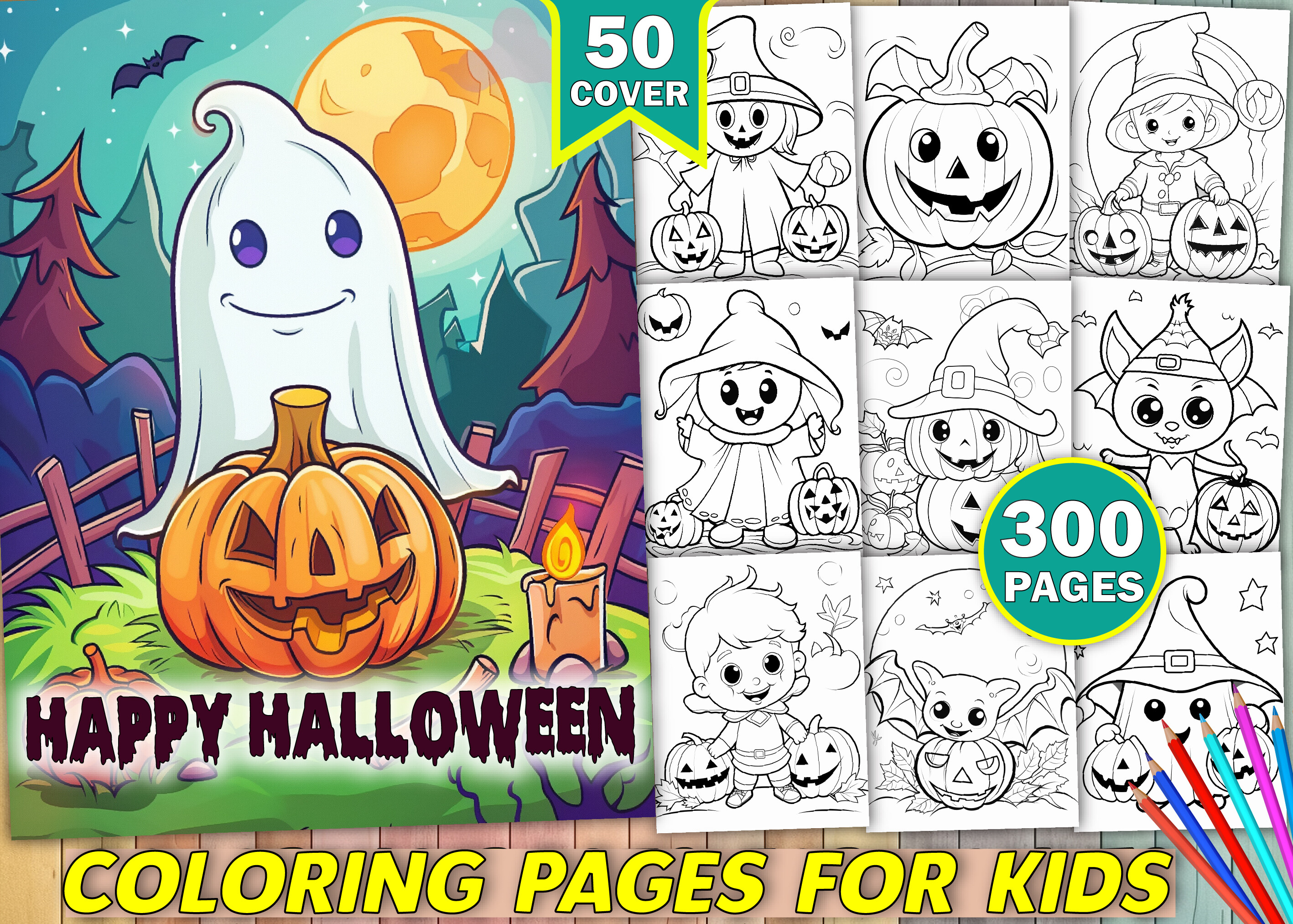 Happy Halloween Coloring Pages for Kids