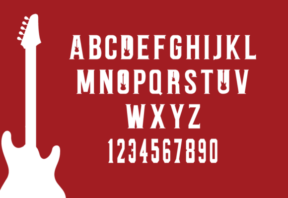 Heavy Music Font PNG with transparent background - Preview 1