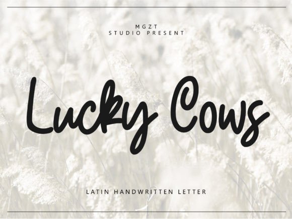 Lucky Cows Font PNG with transparent background - Preview 1