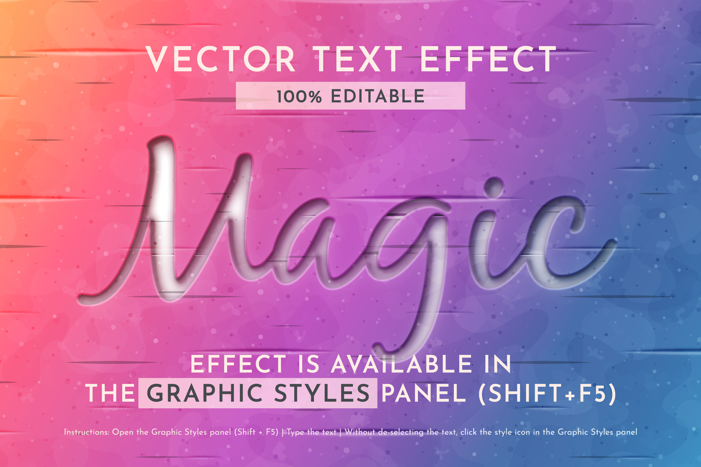 Magic Unicorn Editable Text Effect Graphic by rwgusev · Creative Fabrica
