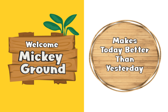 Mickey Ground Font PNG with transparent background - Preview 1