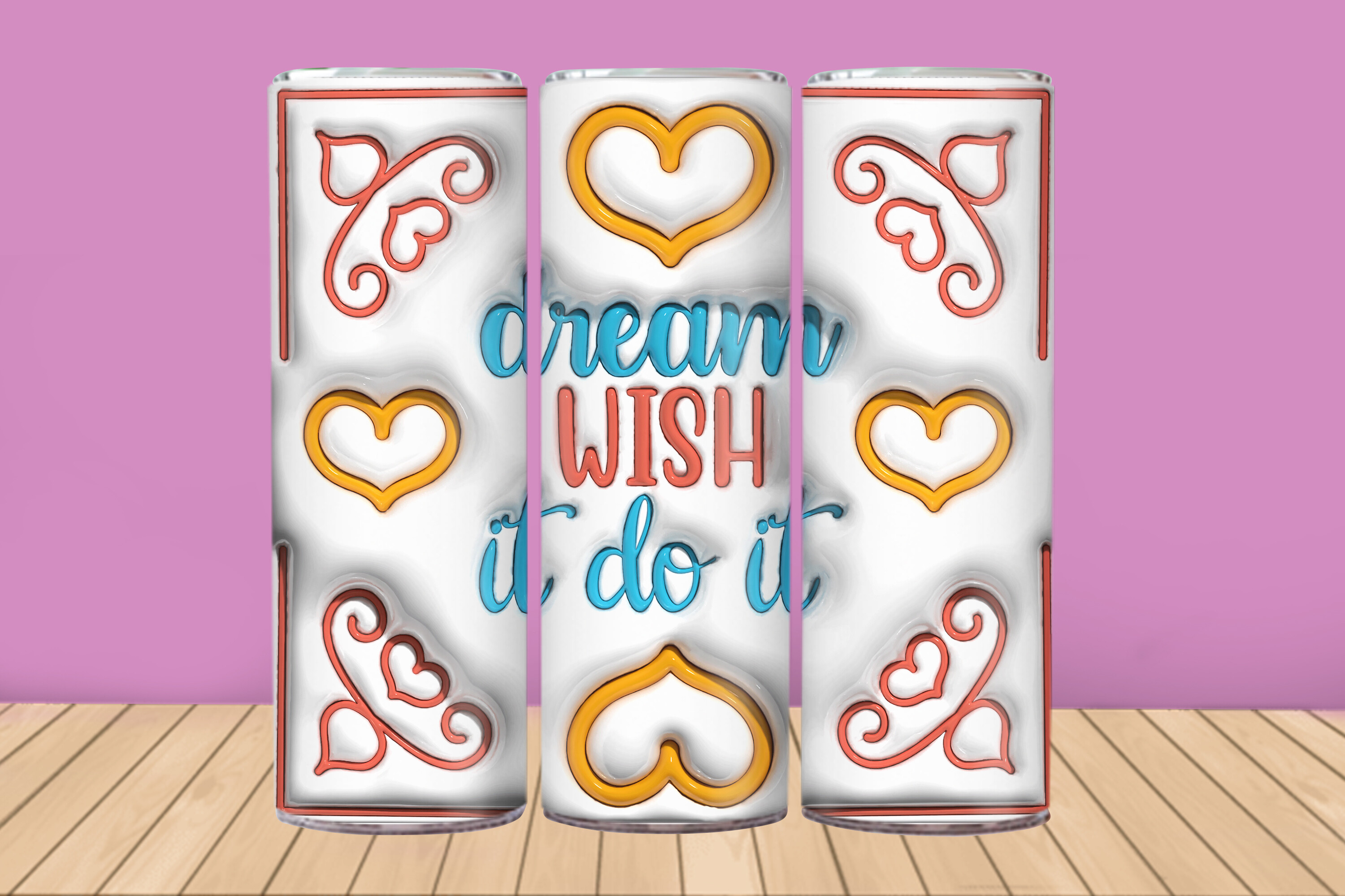 Motivational 3d Inflated Tumbler Wrap Graphic by Creative Booth ...