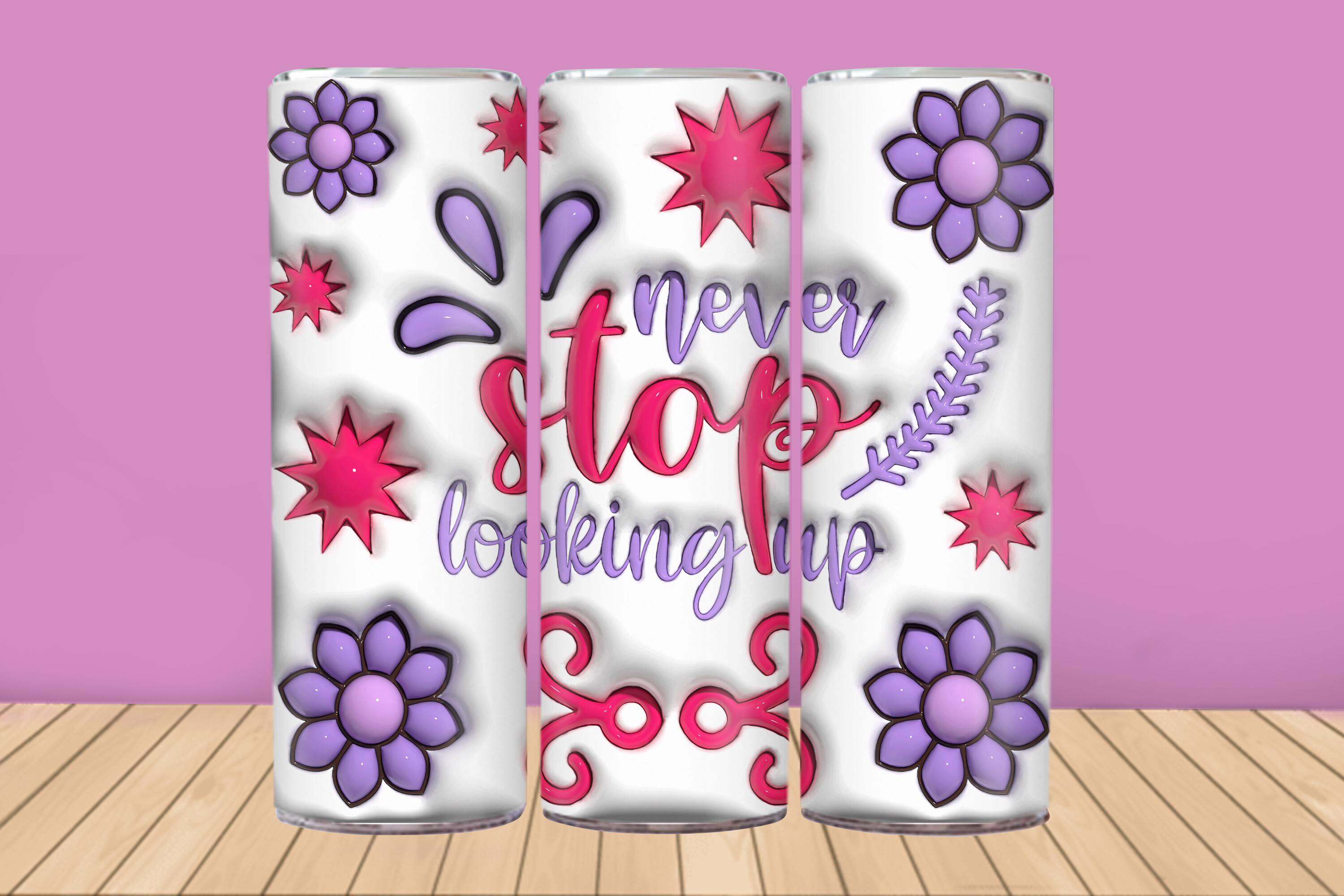 Motivational 3d Inflated Tumbler Wrap Graphic by Creative Booth ...