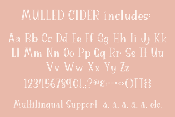 Mulled Cider Font PNG with transparent background - Preview 6