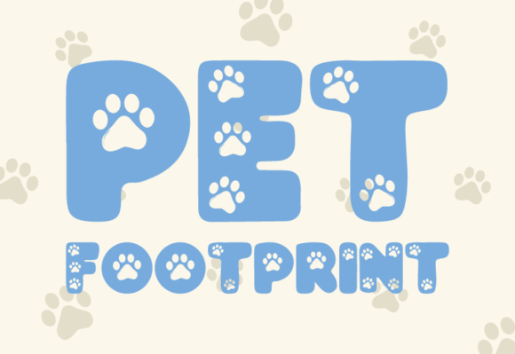 Pet Footprint Font PNG with transparent background - Preview 2