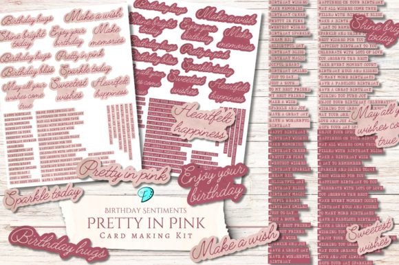 Pretty in Pink Birthday Sentiments