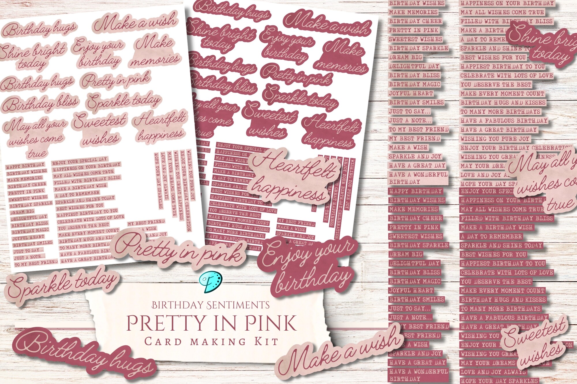 Pretty in Pink Birthday Sentiments