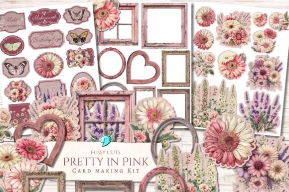 Pretty in Pink Fussy Cut Printables