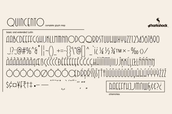Quincento Font PNG with transparent background - Preview 1