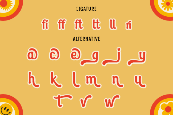 Retro Grils Font PNG with transparent background - Preview 3