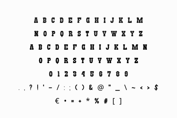 Retro Stars Font PNG with transparent background - Preview 1