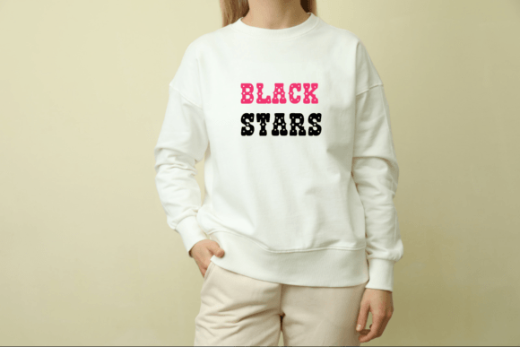 Retro Stars Font PNG with transparent background - Preview 2